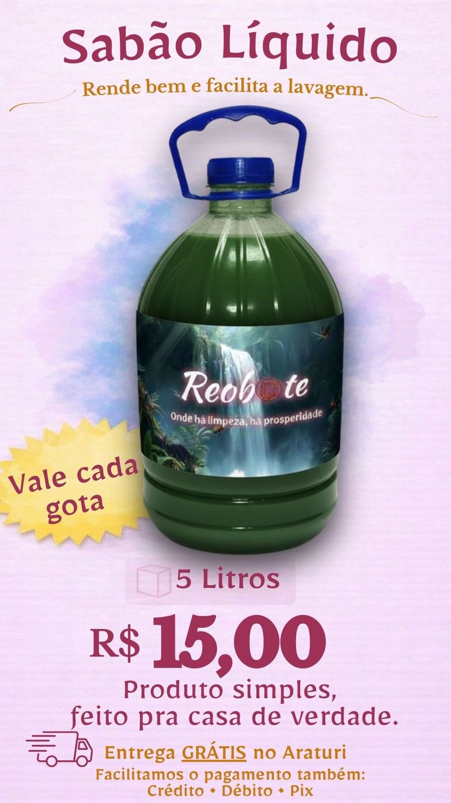 Sabão líquido profissional 5 litros